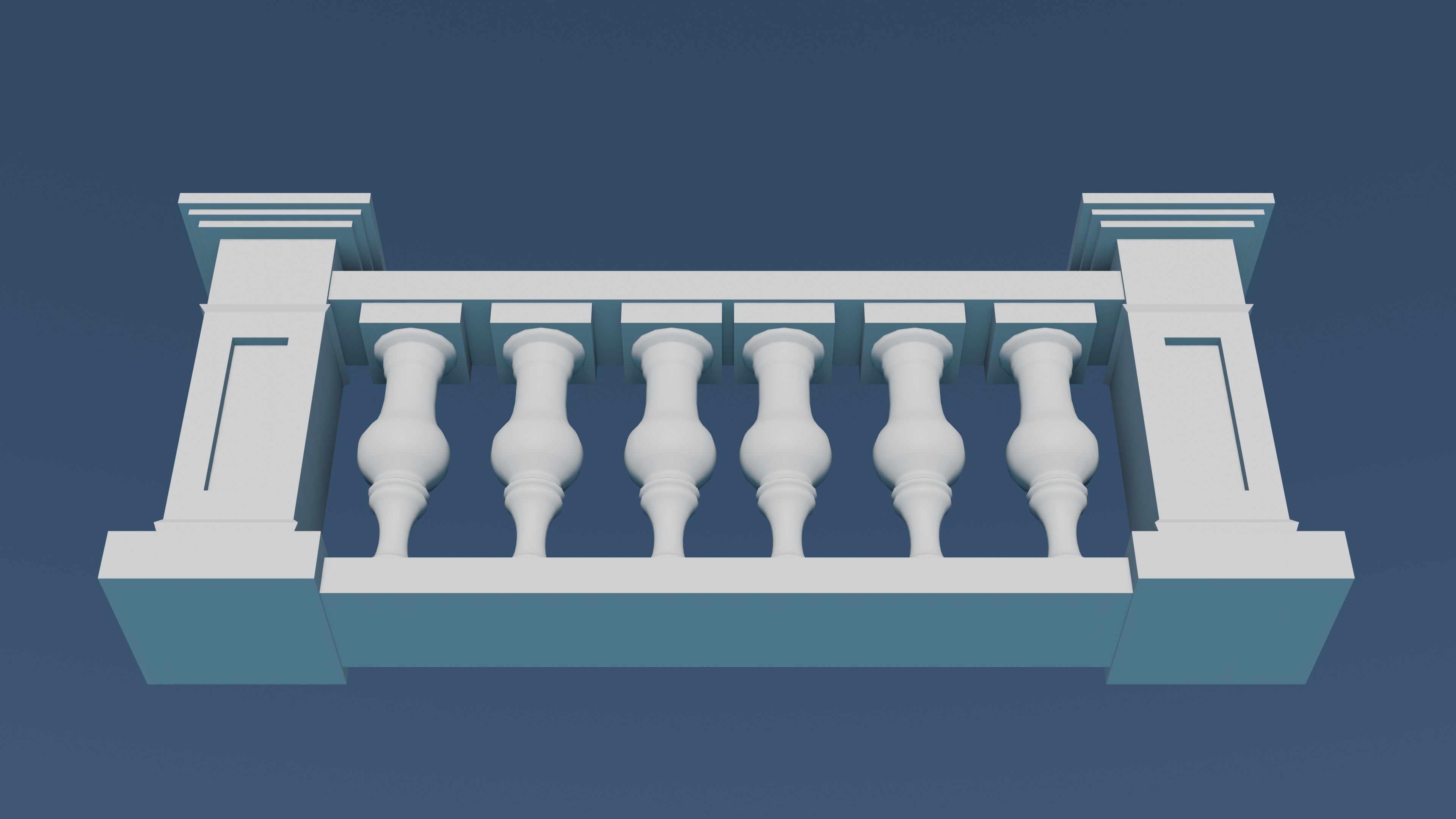 Concrete Balustrade 3D 3D print model_4