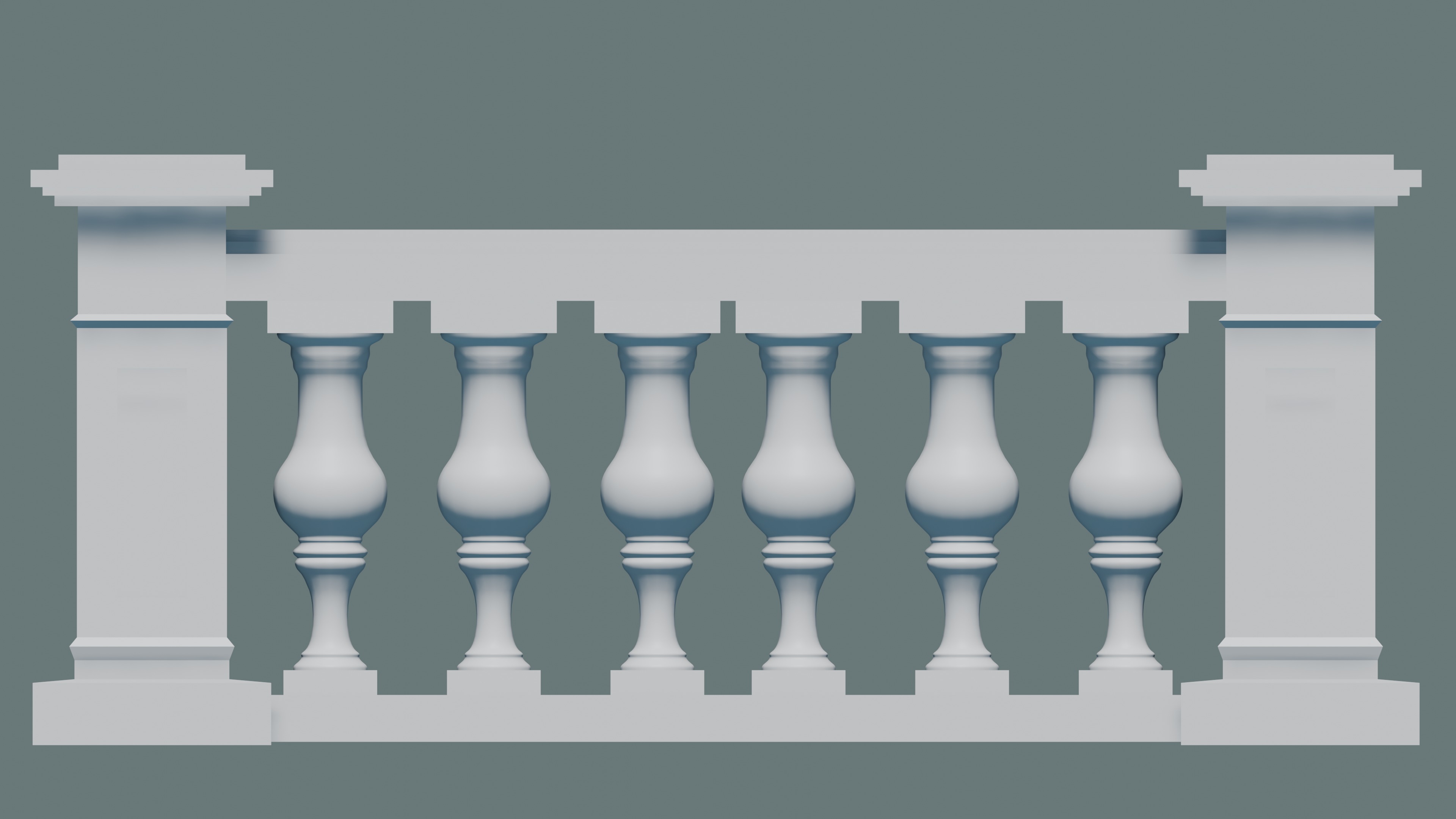 Concrete Balustrade 3D 3D print model_5