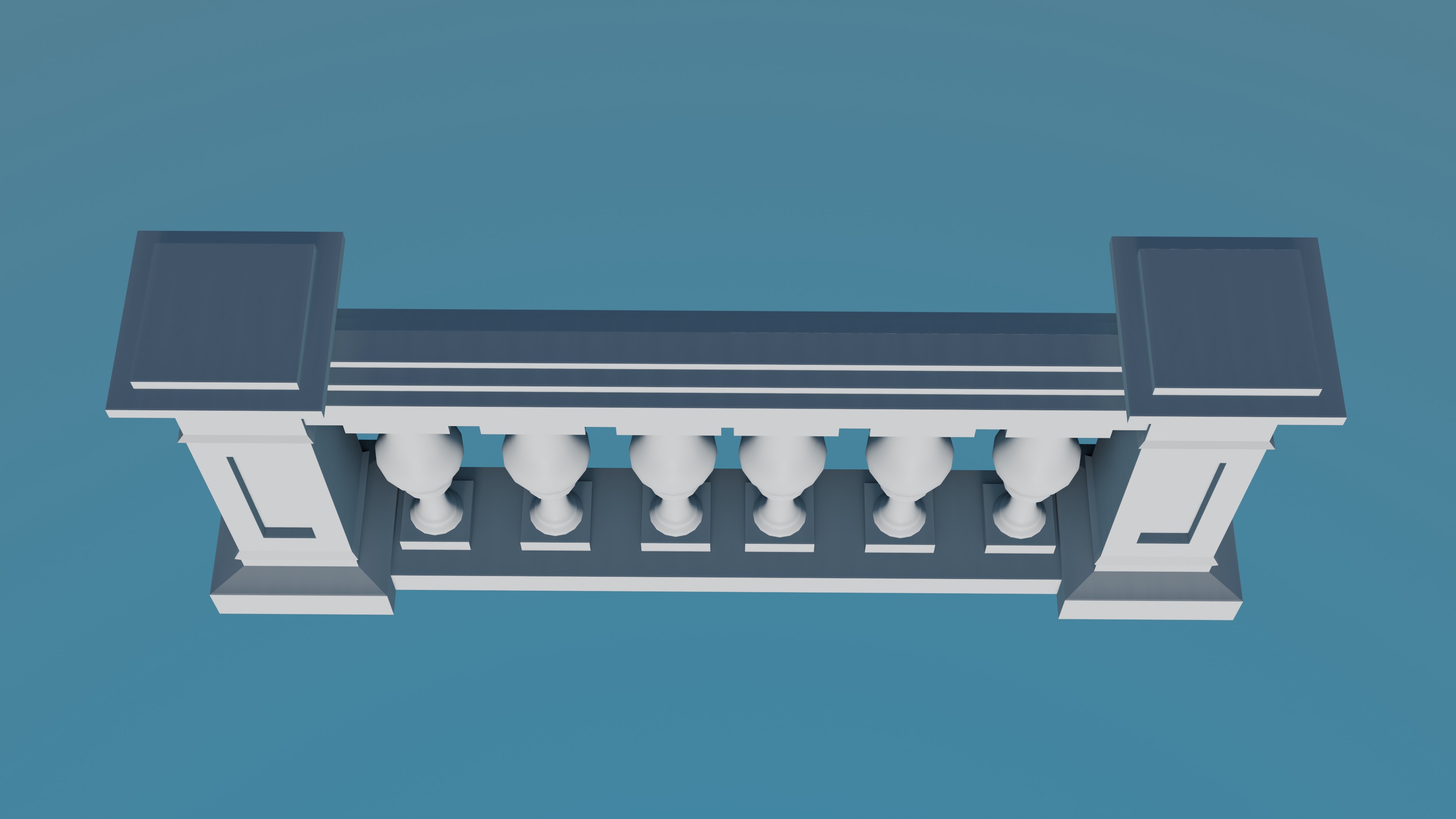 Concrete Balustrade 3D 3D print model_2