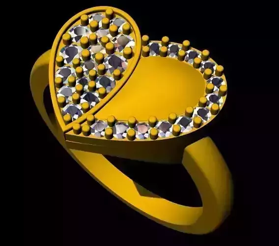 Heart Ring 3dm file