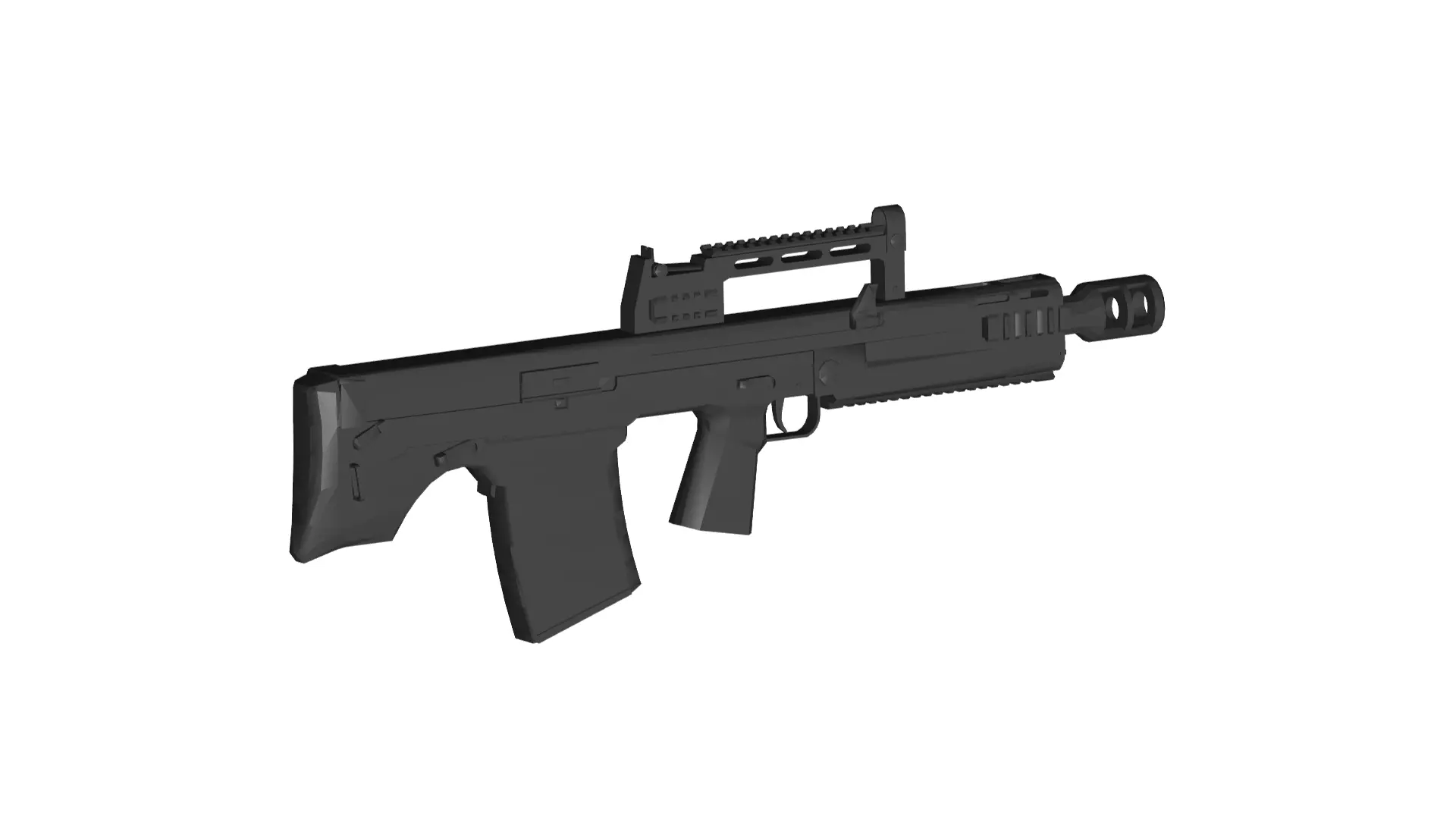 shak-12 assault rifle 3D model_0