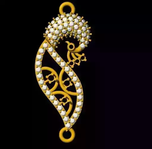 Peacock pendant 3dm file