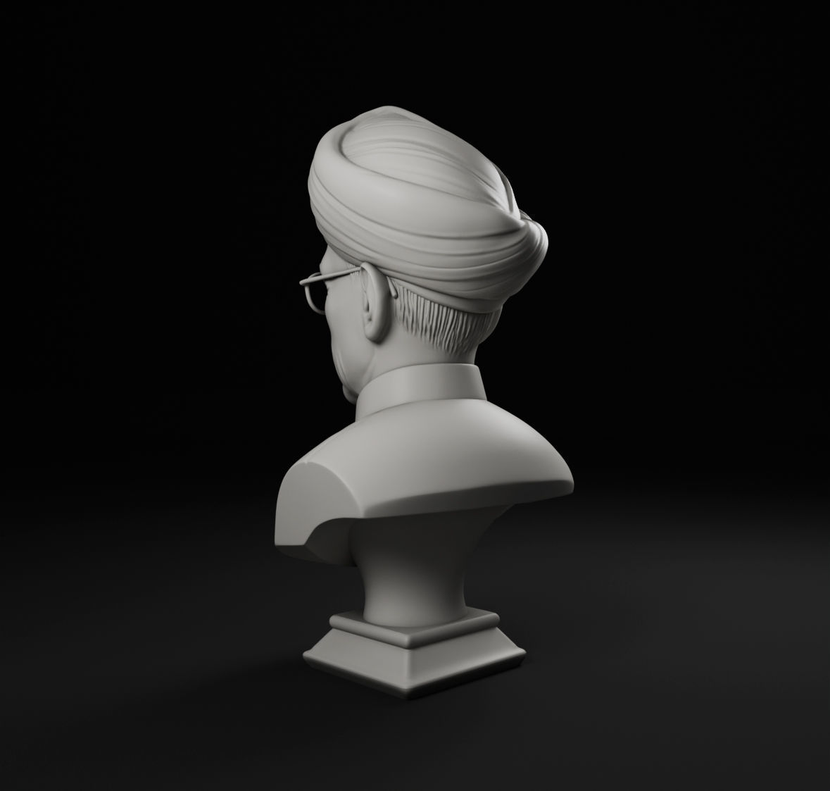 Sarvepalli Radhakrishnan Bust 3D print model_8