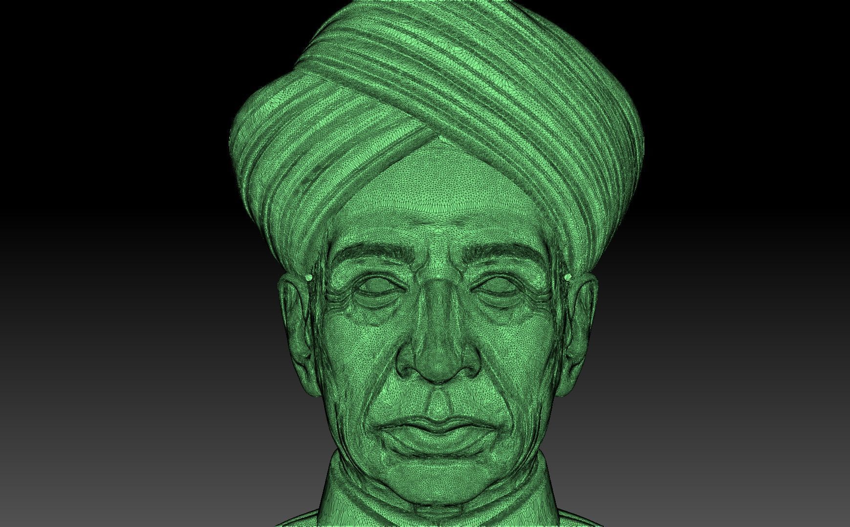 Sarvepalli Radhakrishnan Bust 3D print model_16