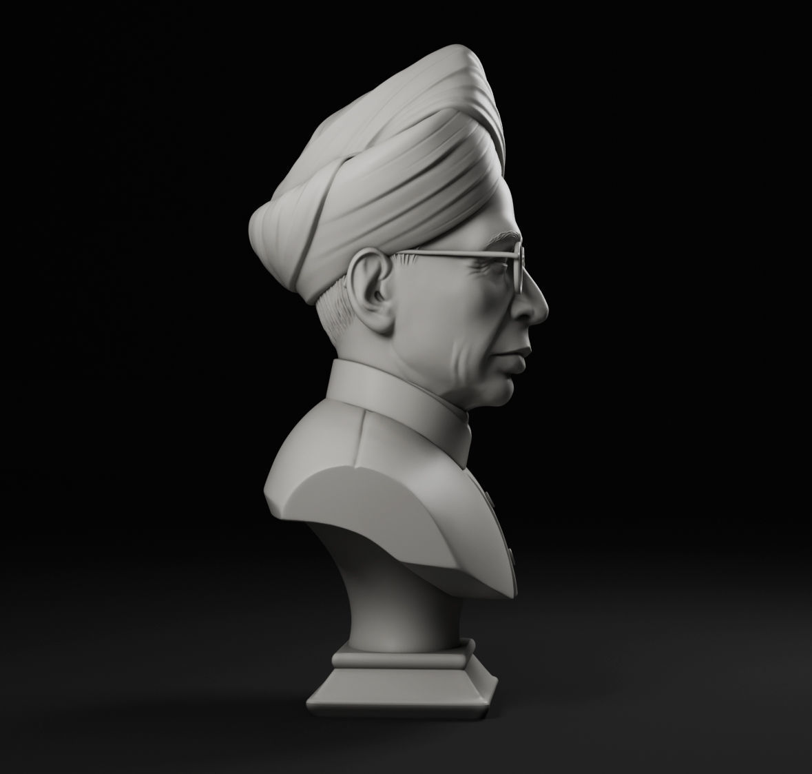 Sarvepalli Radhakrishnan Bust 3D print model_5