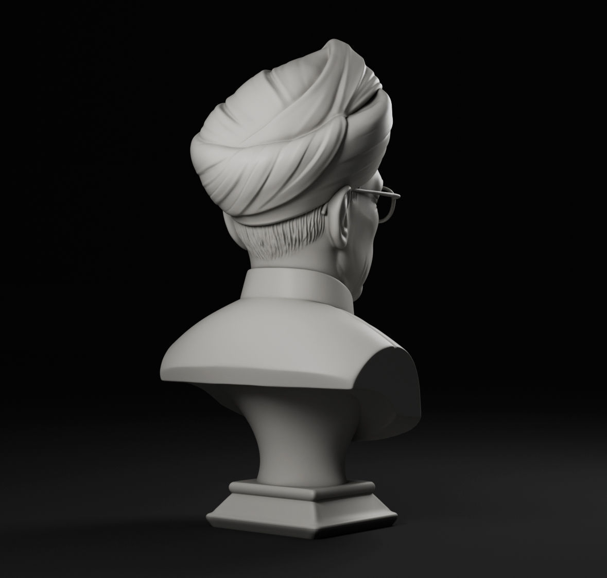 Sarvepalli Radhakrishnan Bust 3D print model_6