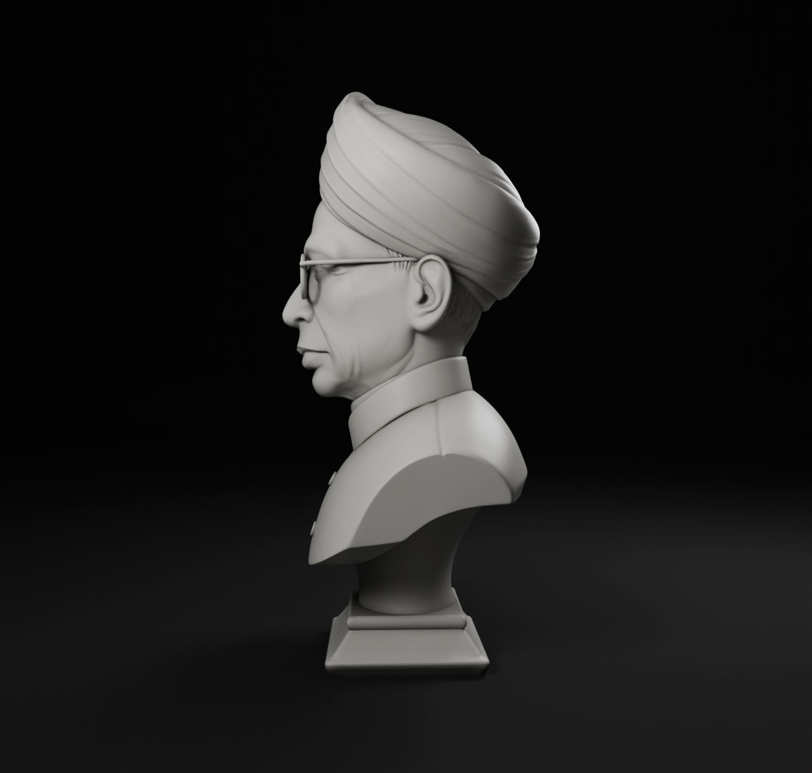 Sarvepalli Radhakrishnan Bust 3D print model_9