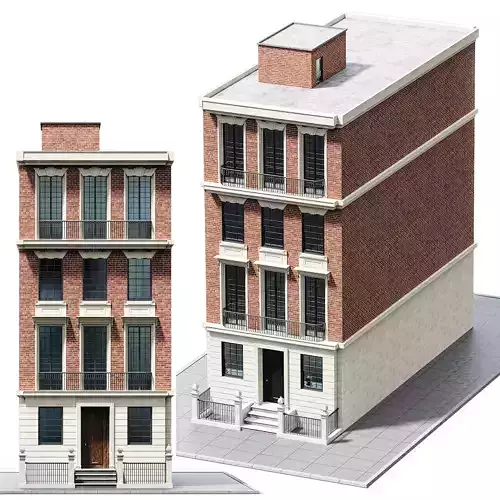 Building07 NewYork-Style Low-poly 3D model