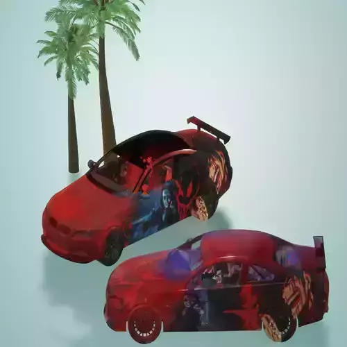 MEGUMI X JIGSAW DRIFTIN CAR Custom Jujutsu Kaisen Drift Car 3D model