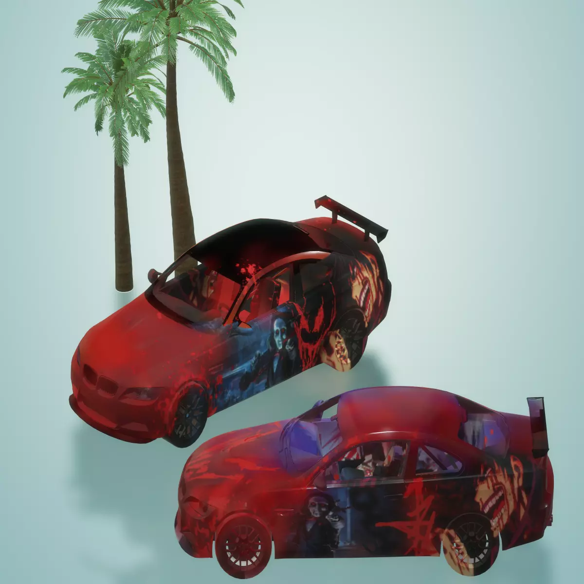MEGUMI X JIGSAW DRIFTIN CAR Custom Jujutsu Kaisen Drift Car 3D model