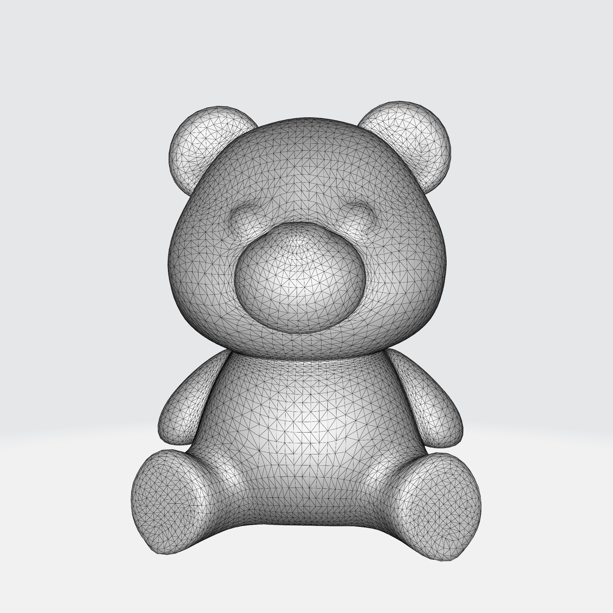 Cute Cartoon Bear 3D model_8