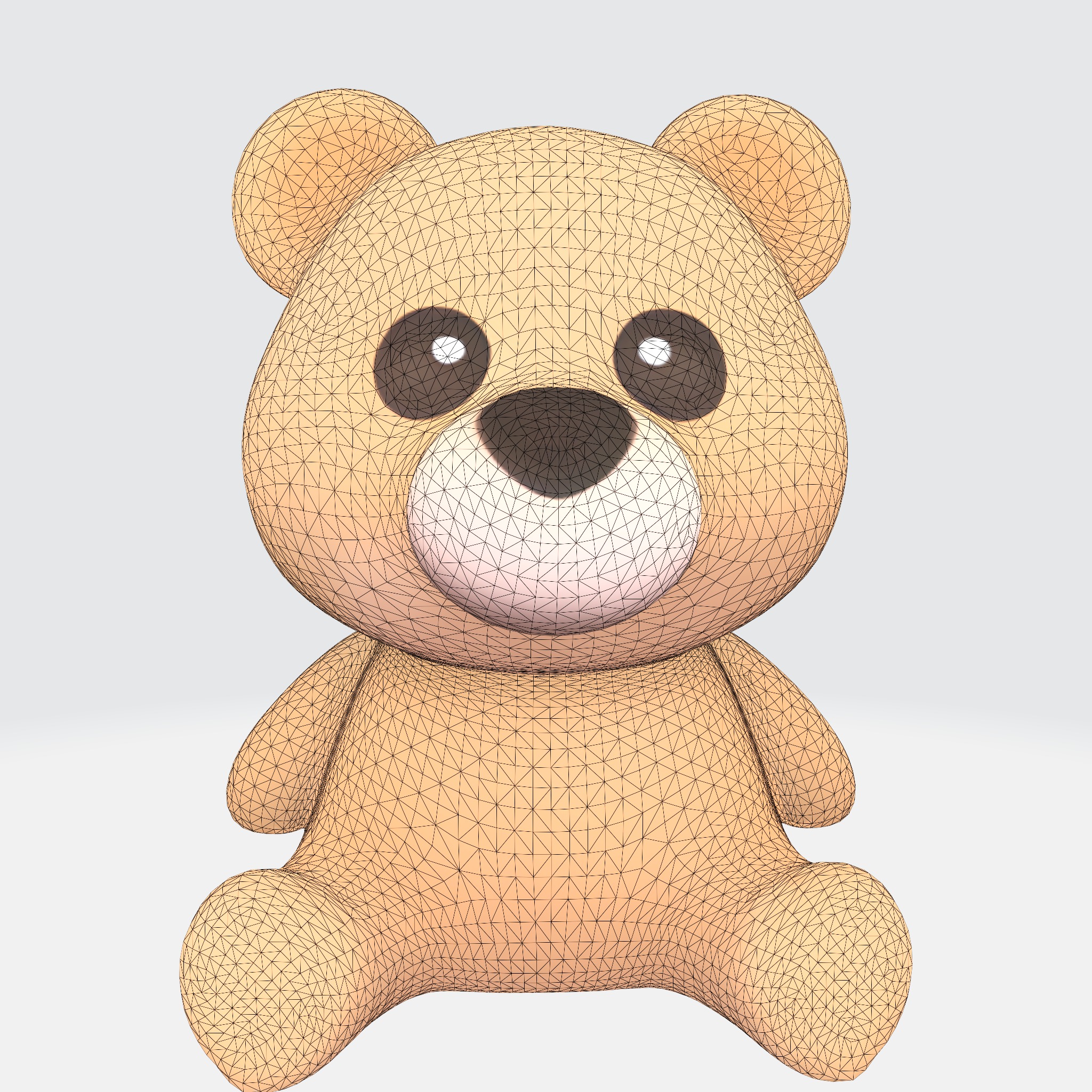 Cute Cartoon Bear 3D model_4