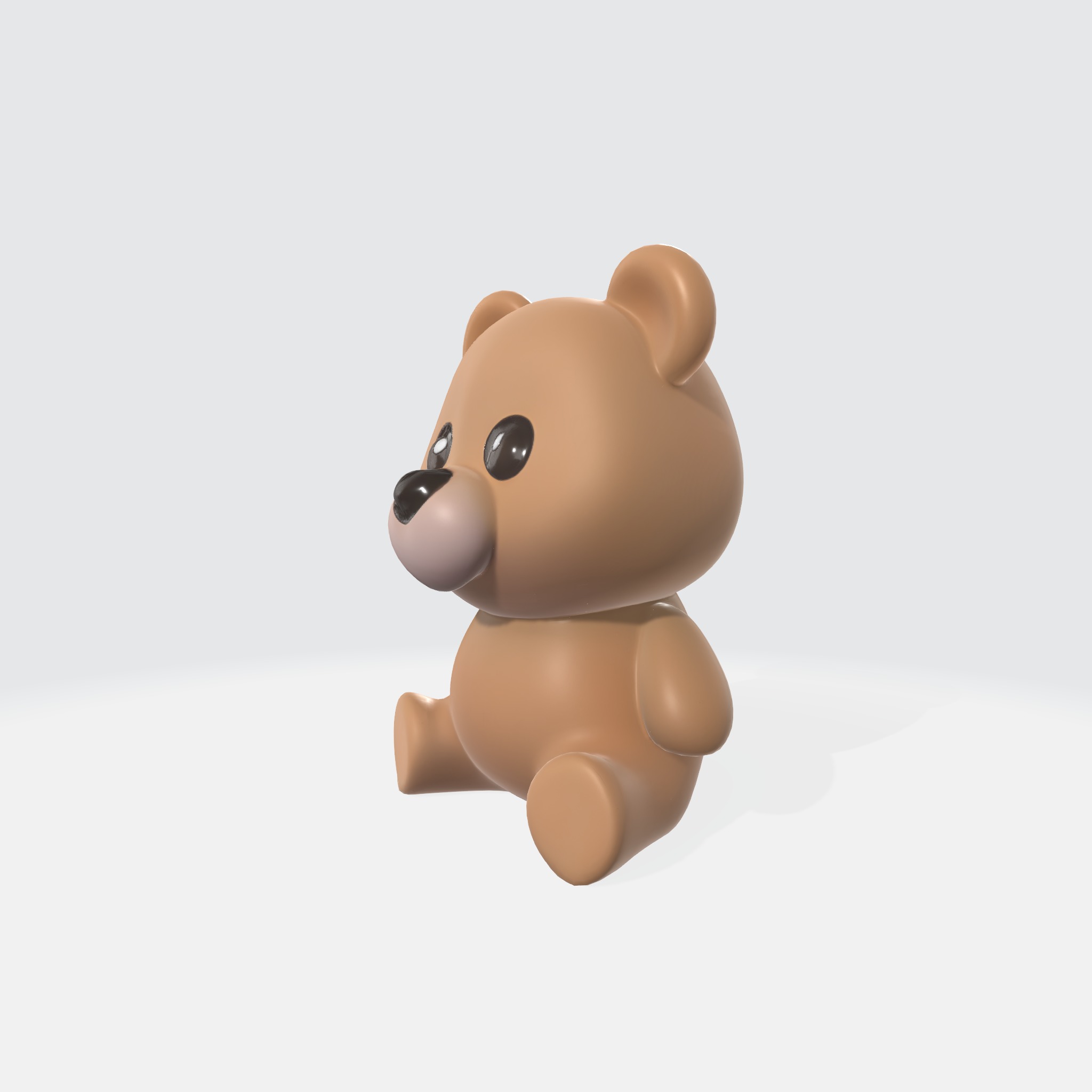 Cute Cartoon Bear 3D model_1