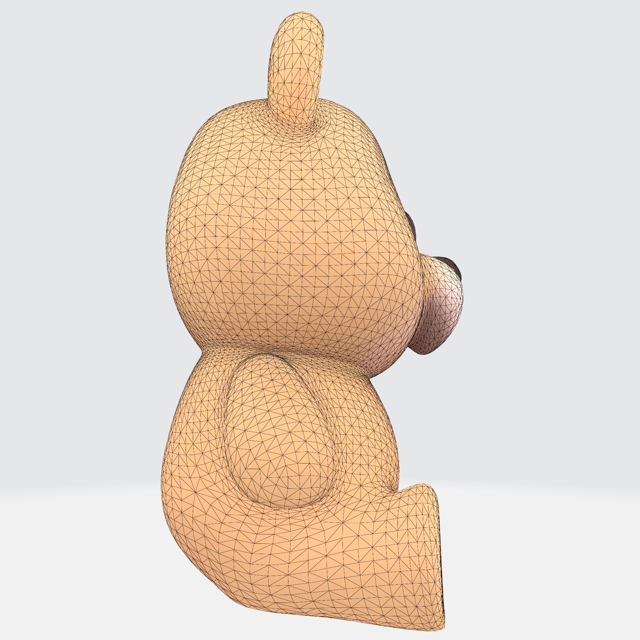 Cute Cartoon Bear 3D model_7