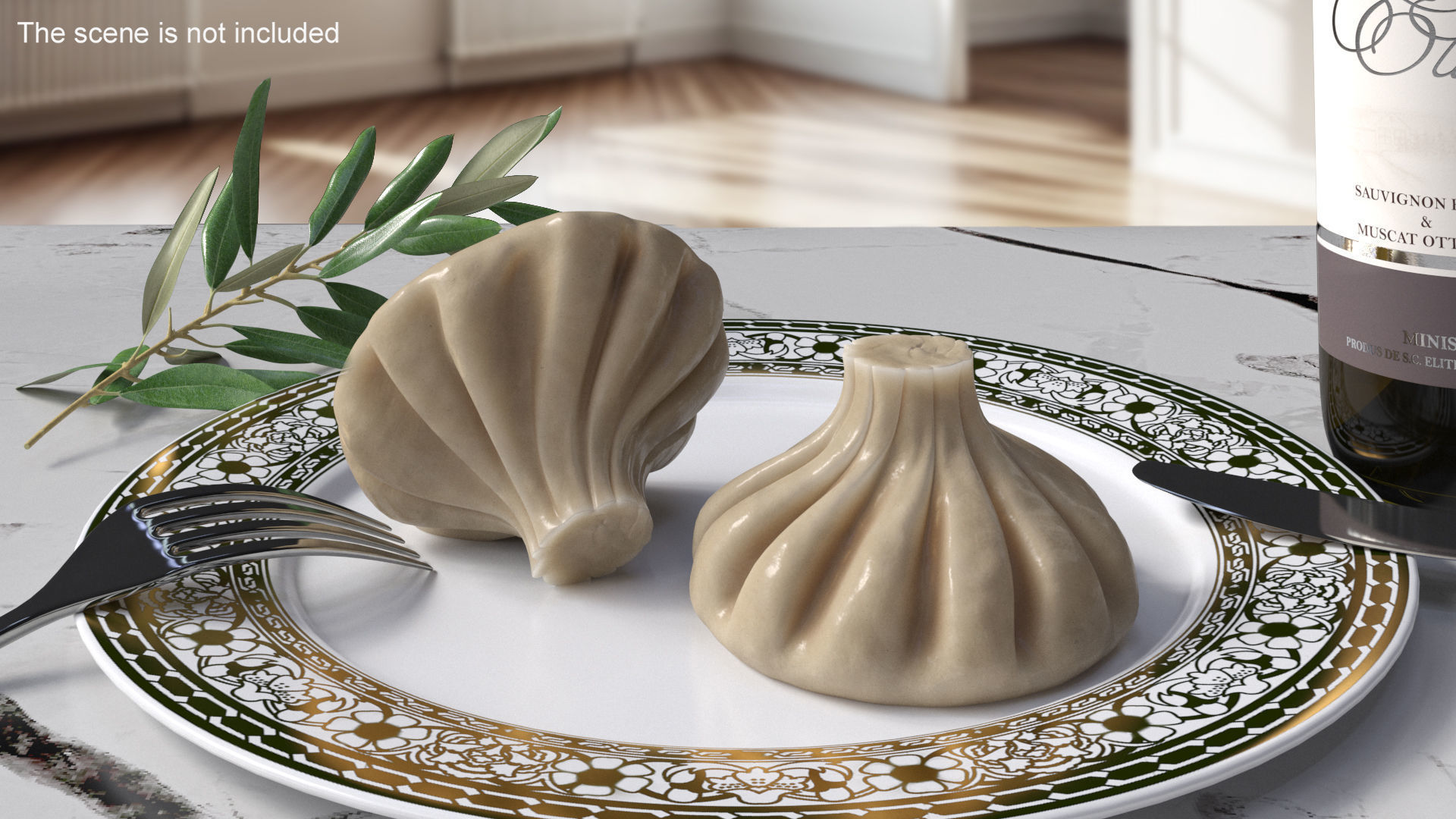 Khinkali Dumpling Cooked for 3D Print 3D print model