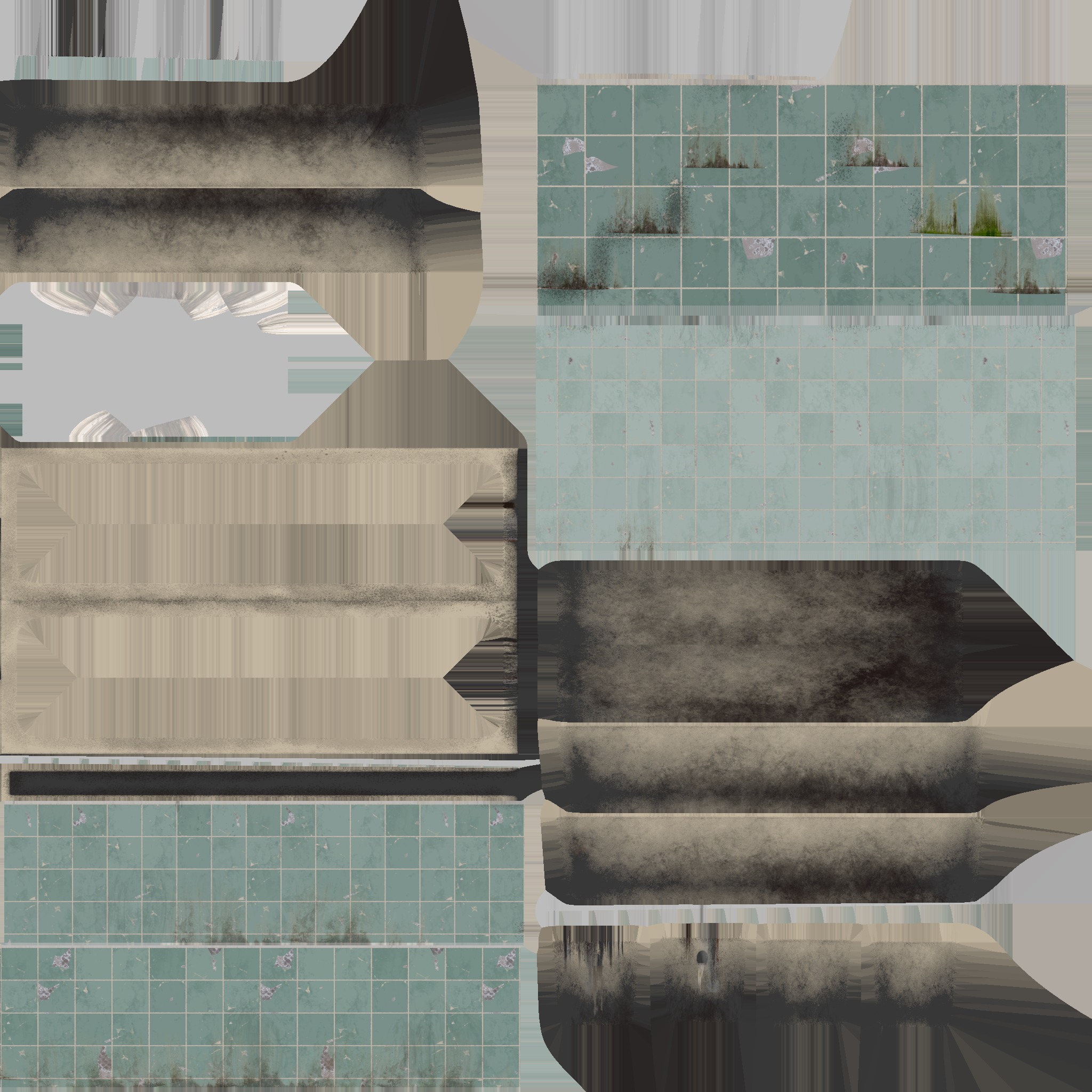 Old Twin Bath 3D model_6