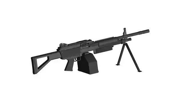 Mk 48 machine gun 3D model