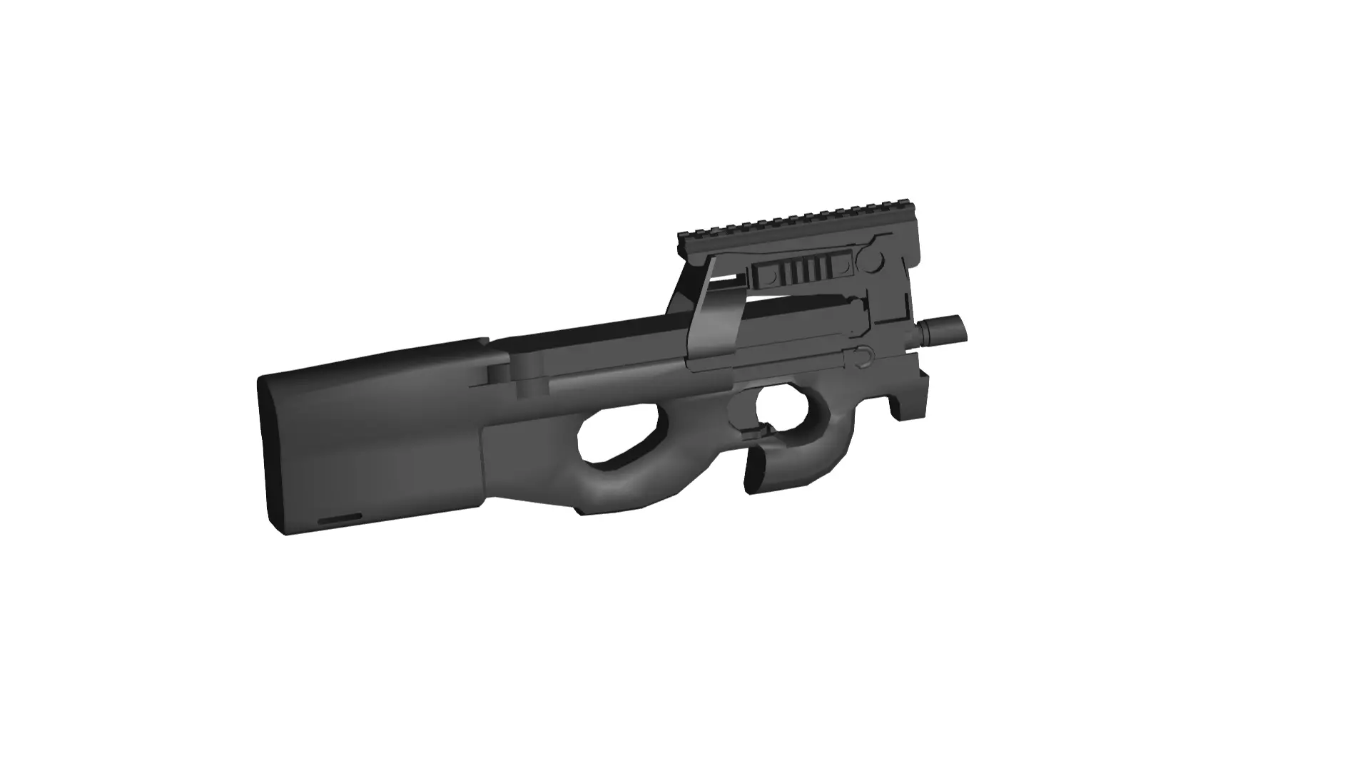 FN P90 submachine gun 3D model_0