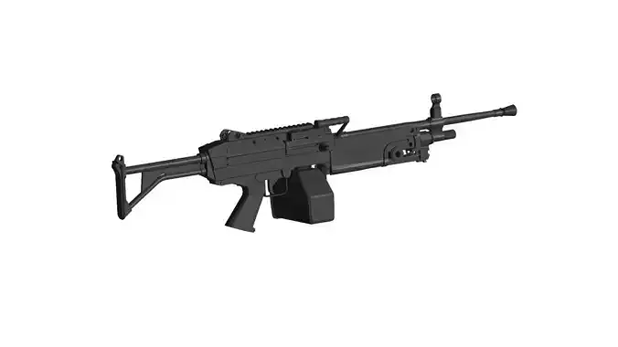 FN Minimi mini machine gun 3D model