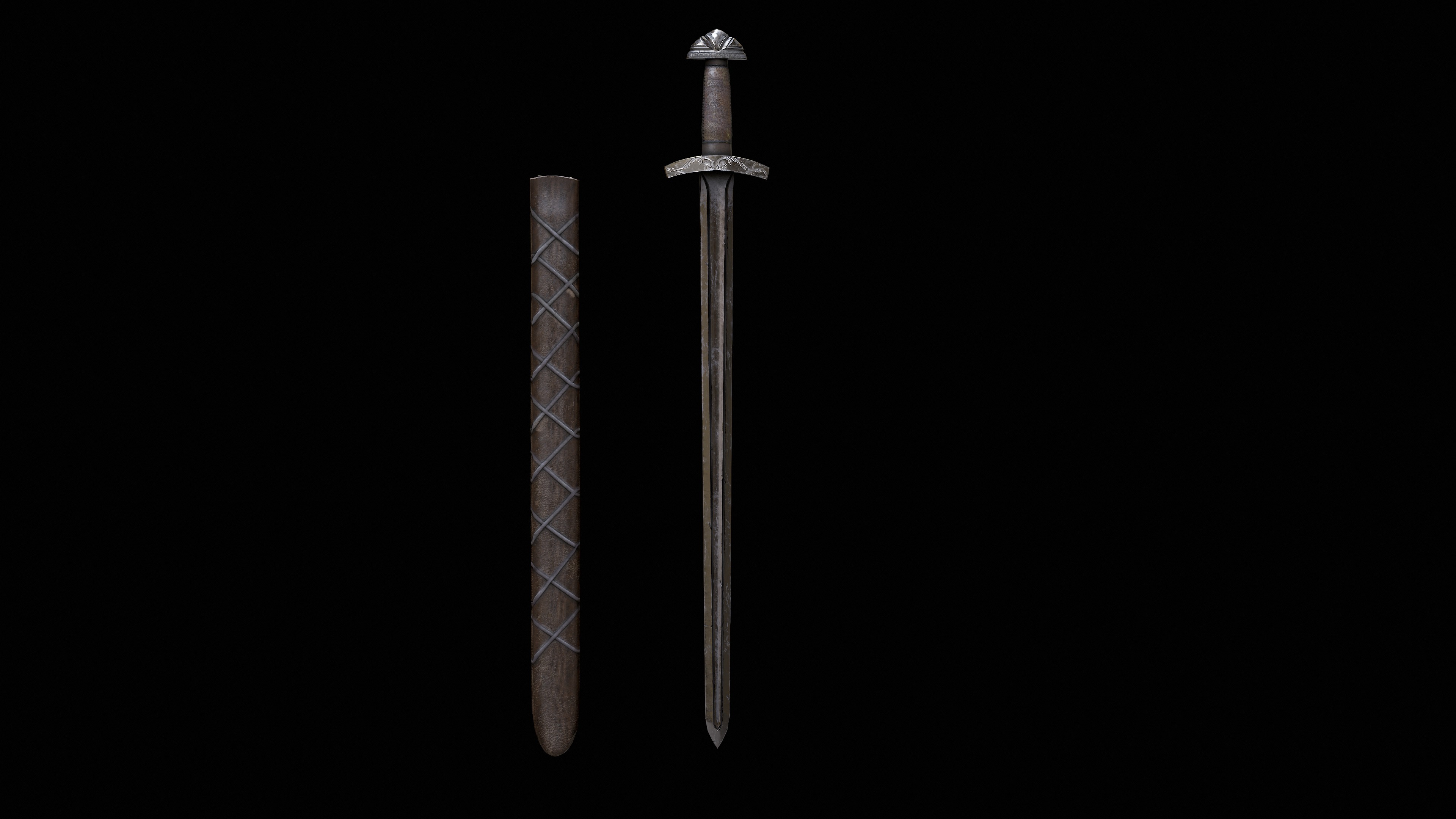 Viking Warrior Low-poly 3D model_21