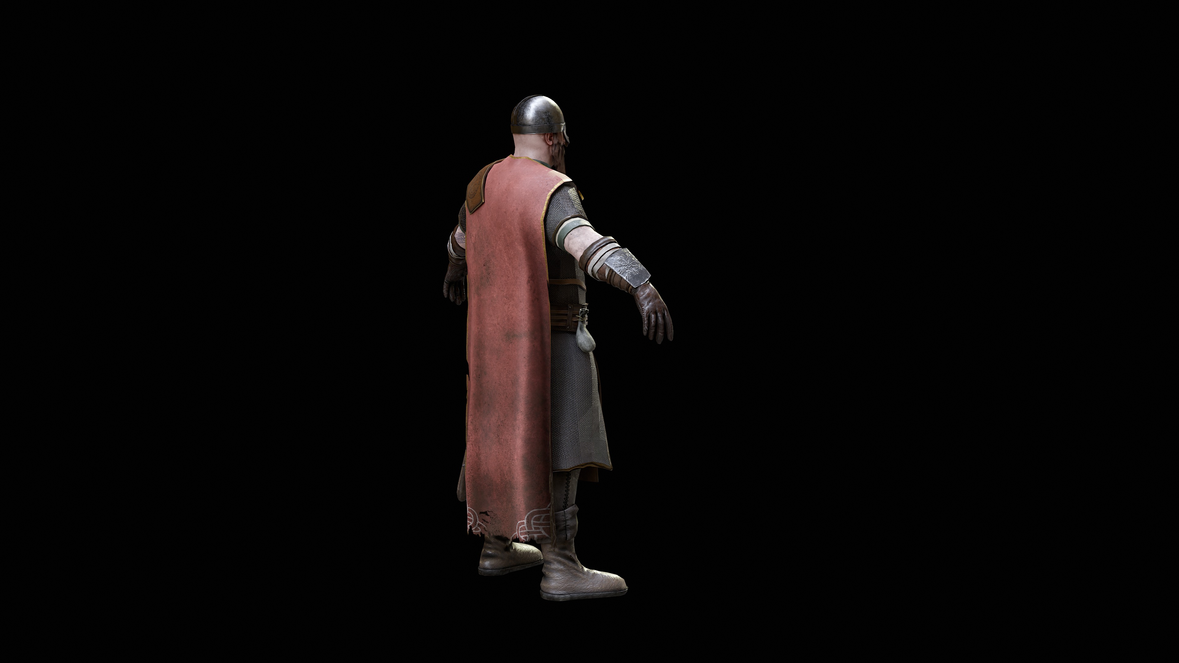 Viking Warrior Low-poly 3D model_14