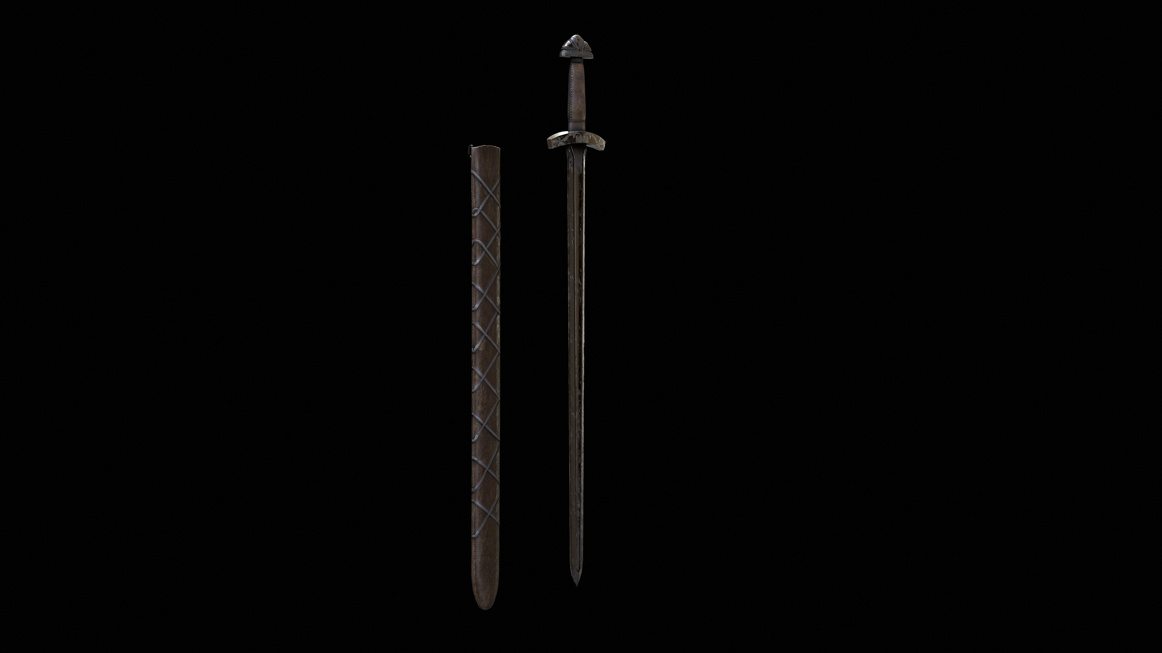 Viking Warrior Low-poly 3D model_23