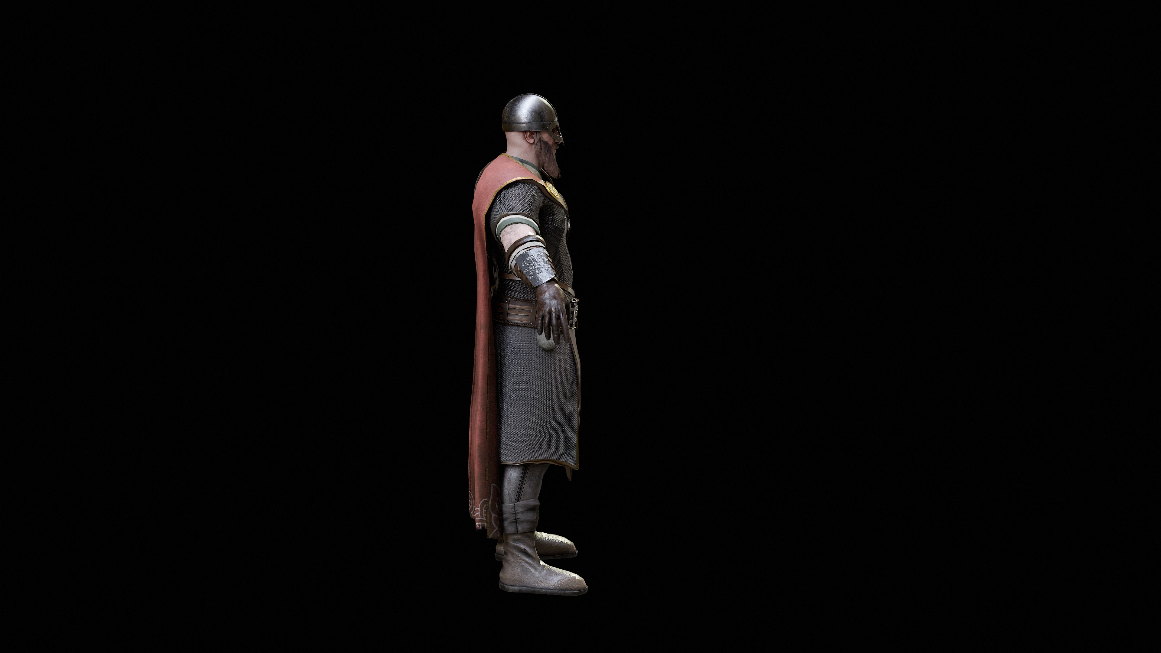 Viking Warrior Low-poly 3D model_16