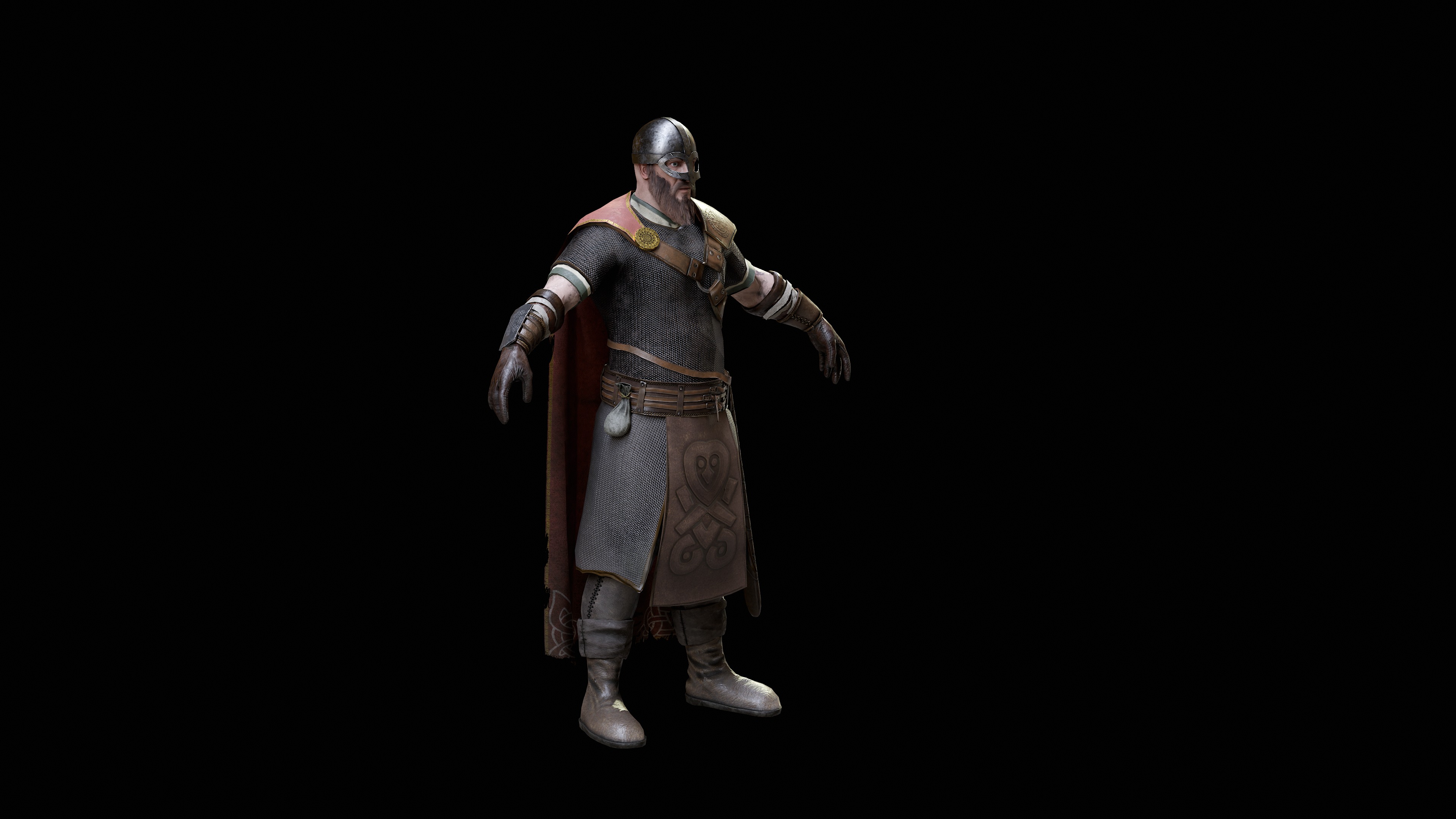Viking Warrior Low-poly 3D model_19