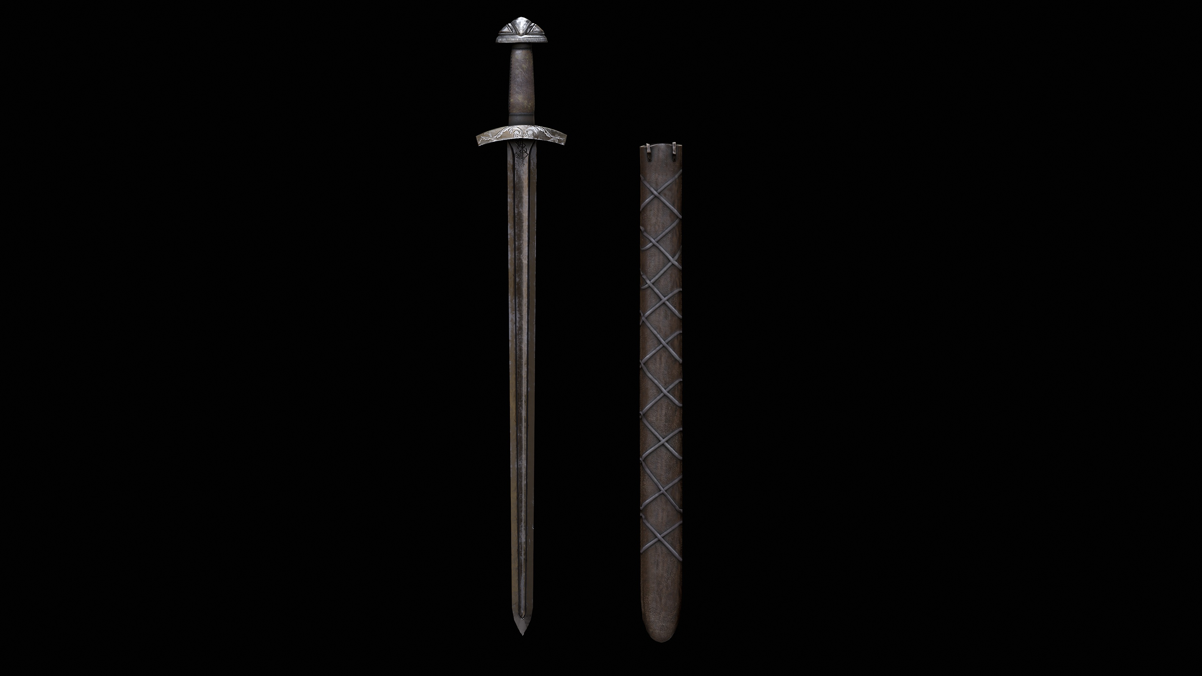 Viking Warrior Low-poly 3D model_25