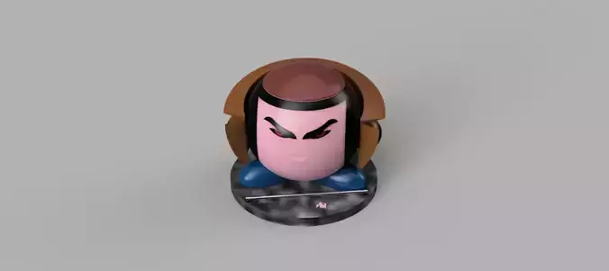 Kirby absorbs Marvel Comics Gambit Remy LeBeau 3D model