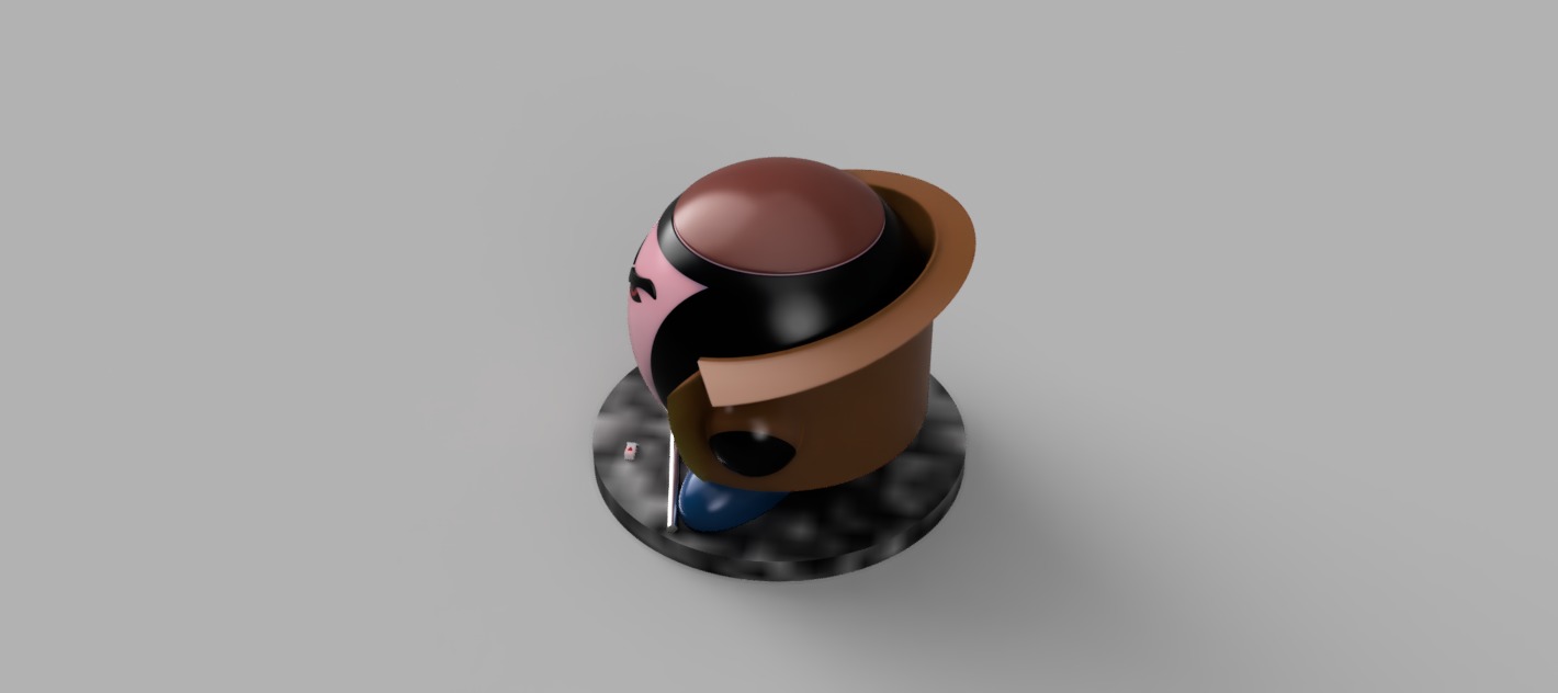 Kirby absorbs Marvel Comics Gambit Remy LeBeau 3D model_1