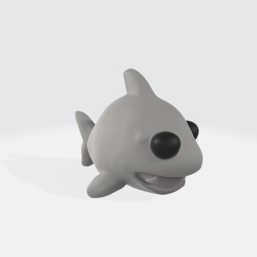 Cute Cartoon Shark 3D model