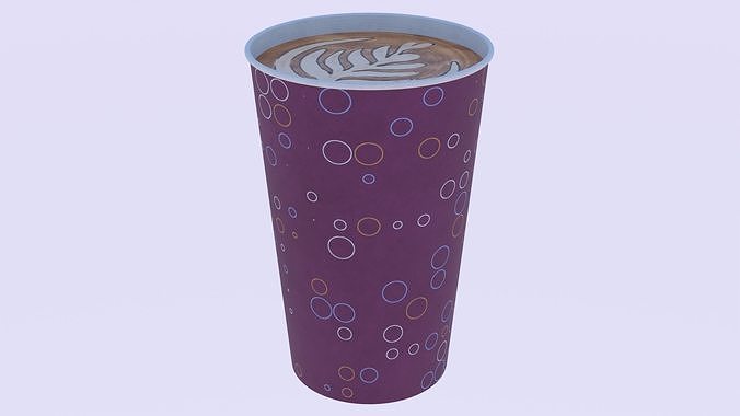 Coffee paper cup V 3D model