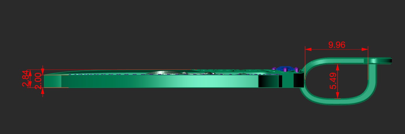 A PENDANT IN THE SHAPE OF A SHIELD WITH IMAGES OF SAINTS 3D print model_6