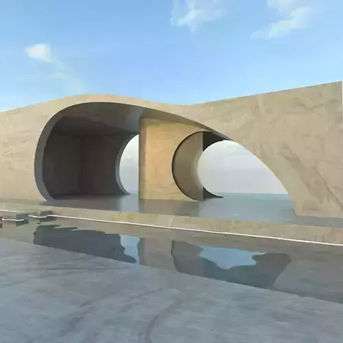 Futuristic garden house