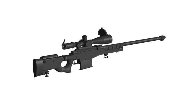 Accuracy International AWM sniper rifle  3D model