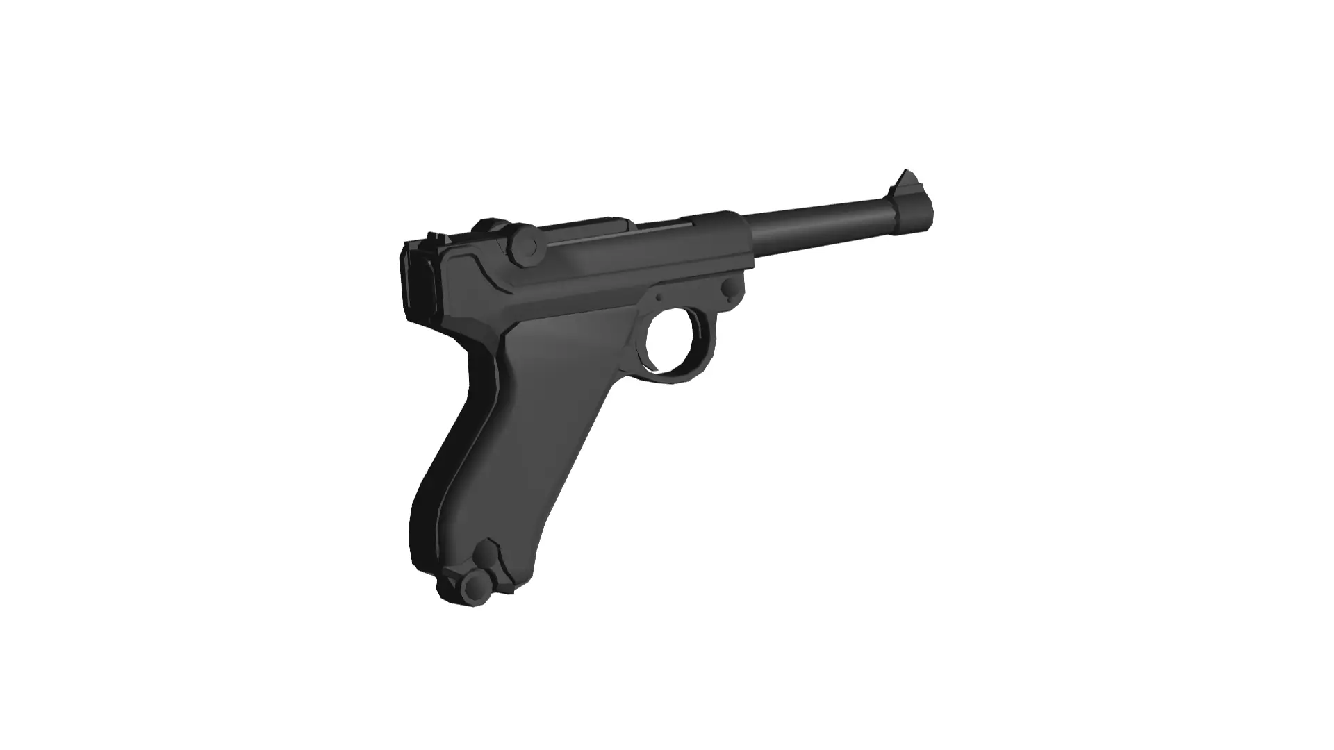 Luger pistol 3D model_0