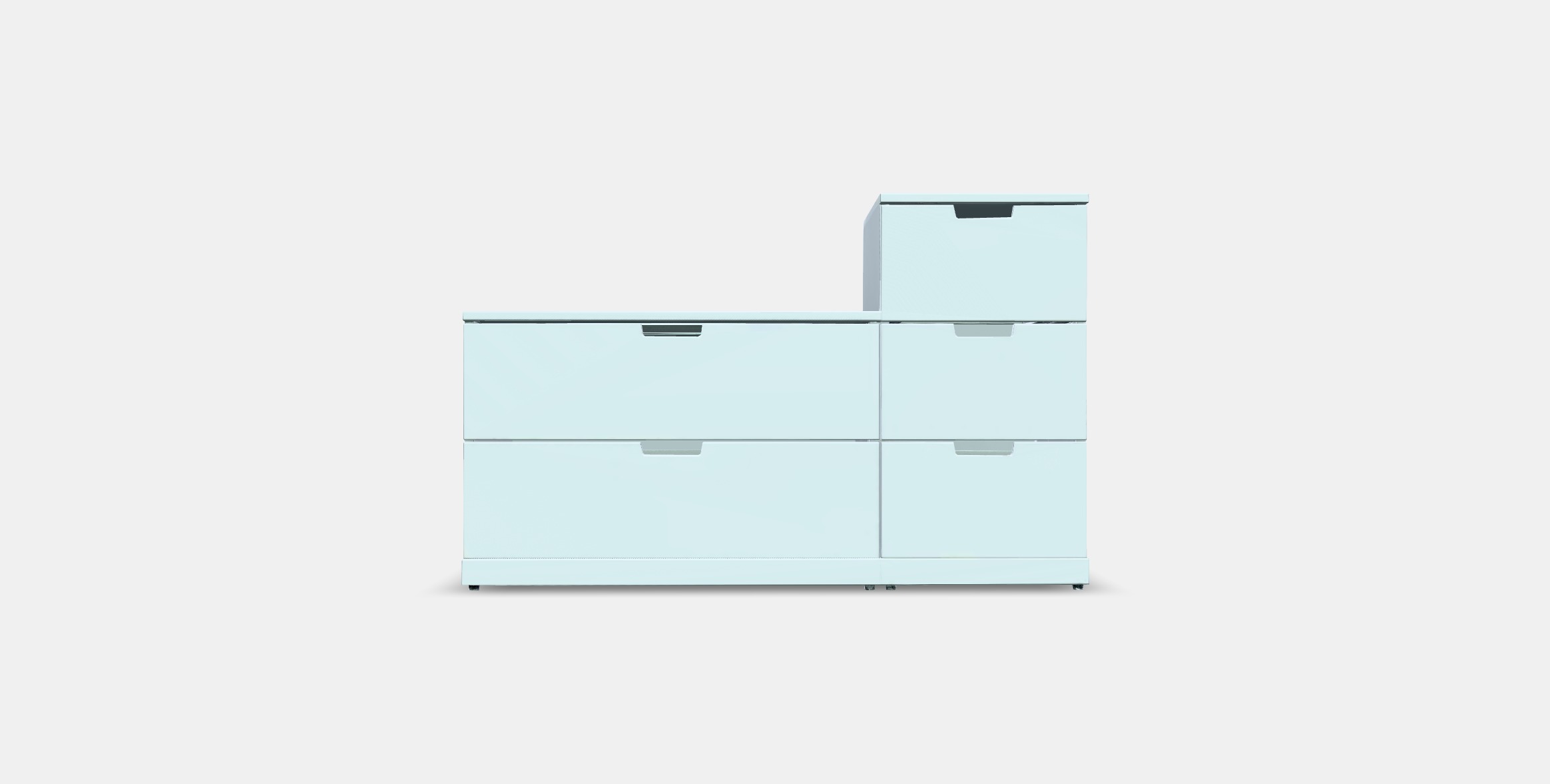 NORDLI Chest of 5 drawers Low-poly 3D model_10