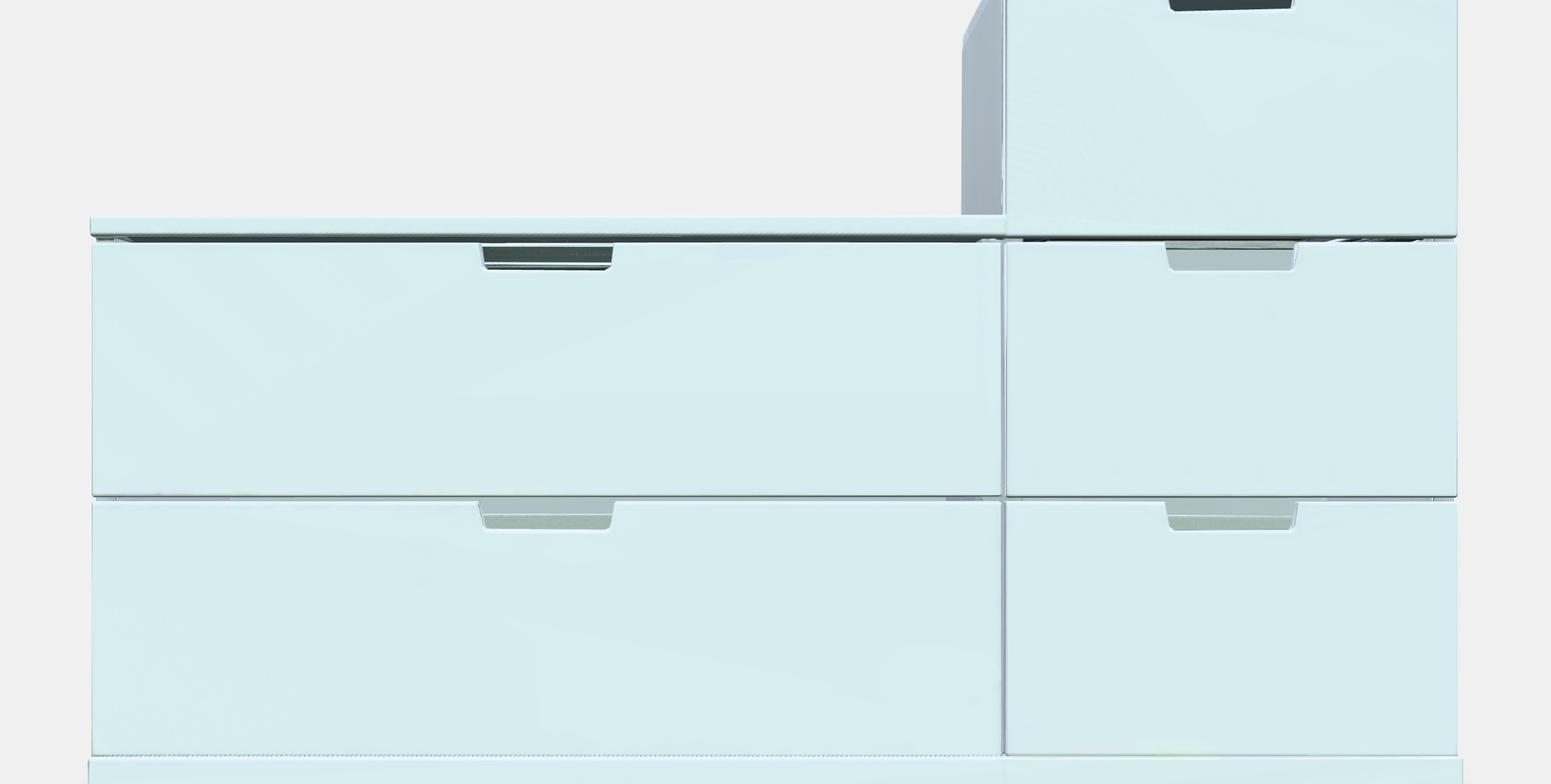 NORDLI Chest of 5 drawers Low-poly 3D model_11