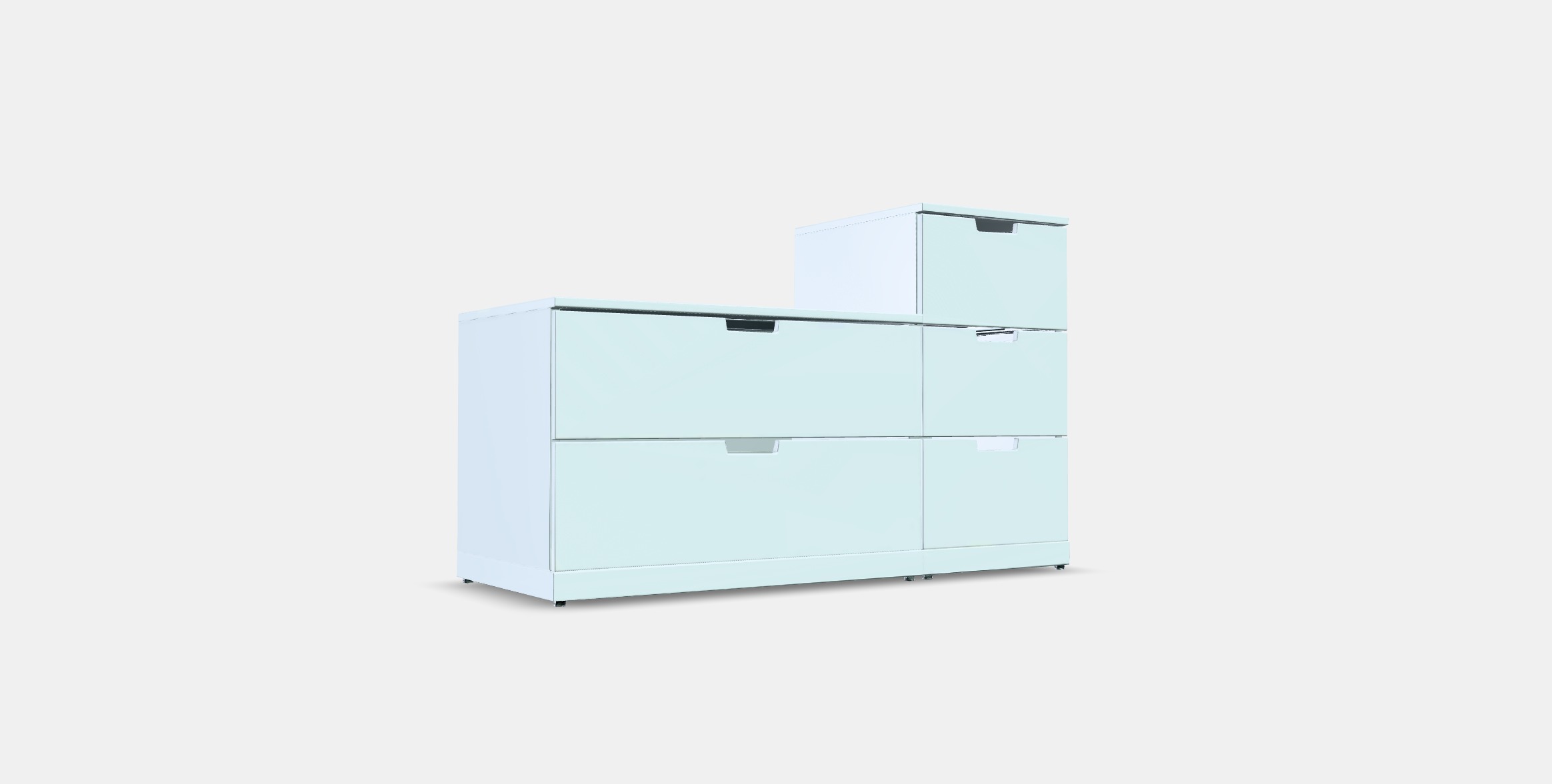 NORDLI Chest of 5 drawers Low-poly 3D model_3
