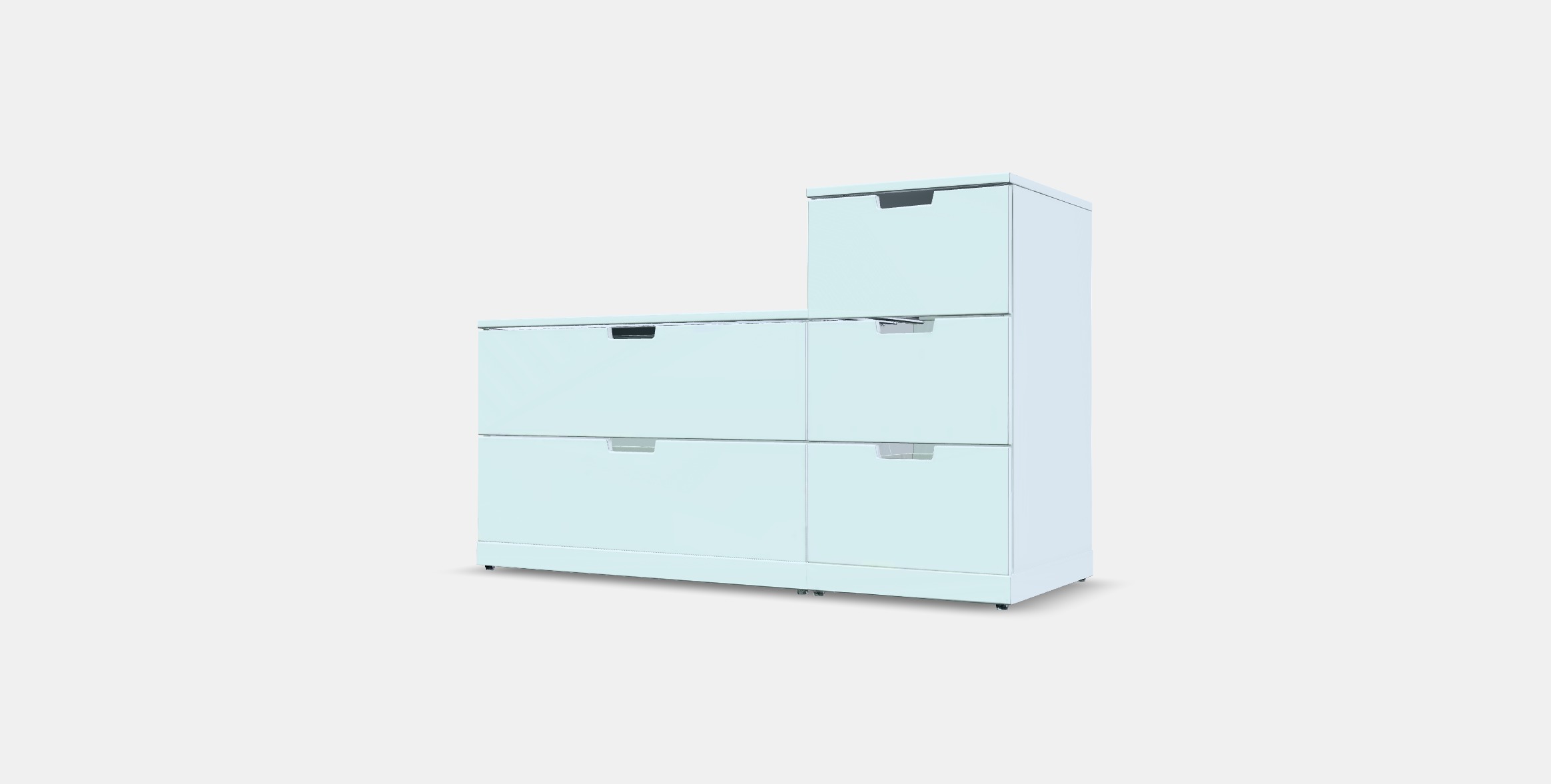 NORDLI Chest of 5 drawers Low-poly 3D model_12