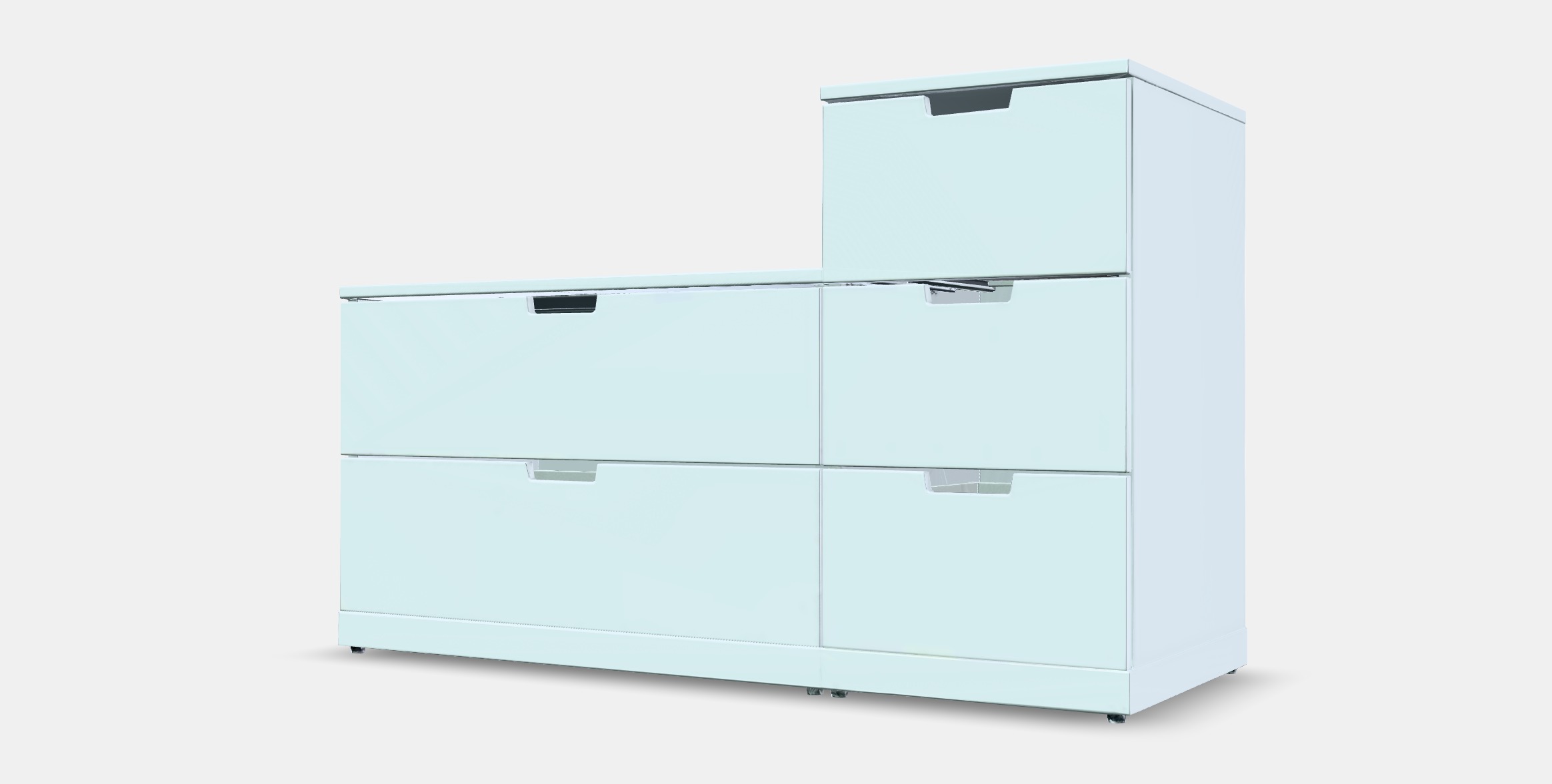 NORDLI Chest of 5 drawers Low-poly 3D model_13