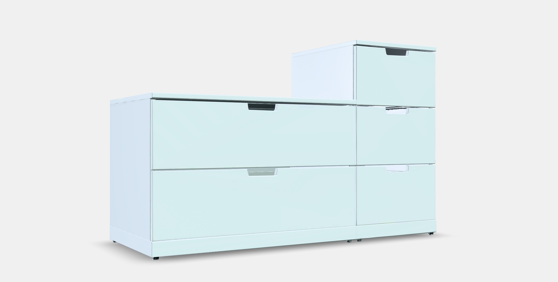 NORDLI Chest of 5 drawers Low-poly 3D model_9