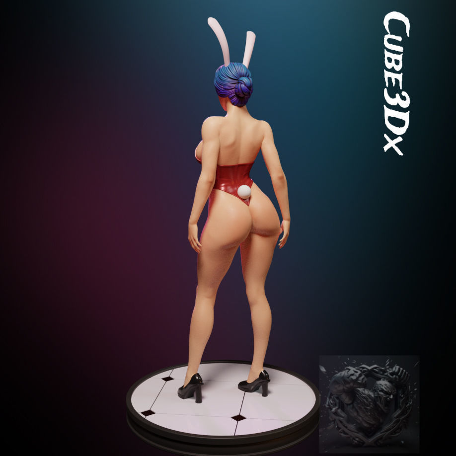 Sexy Naughty bunny 3D print model 3D print model_11