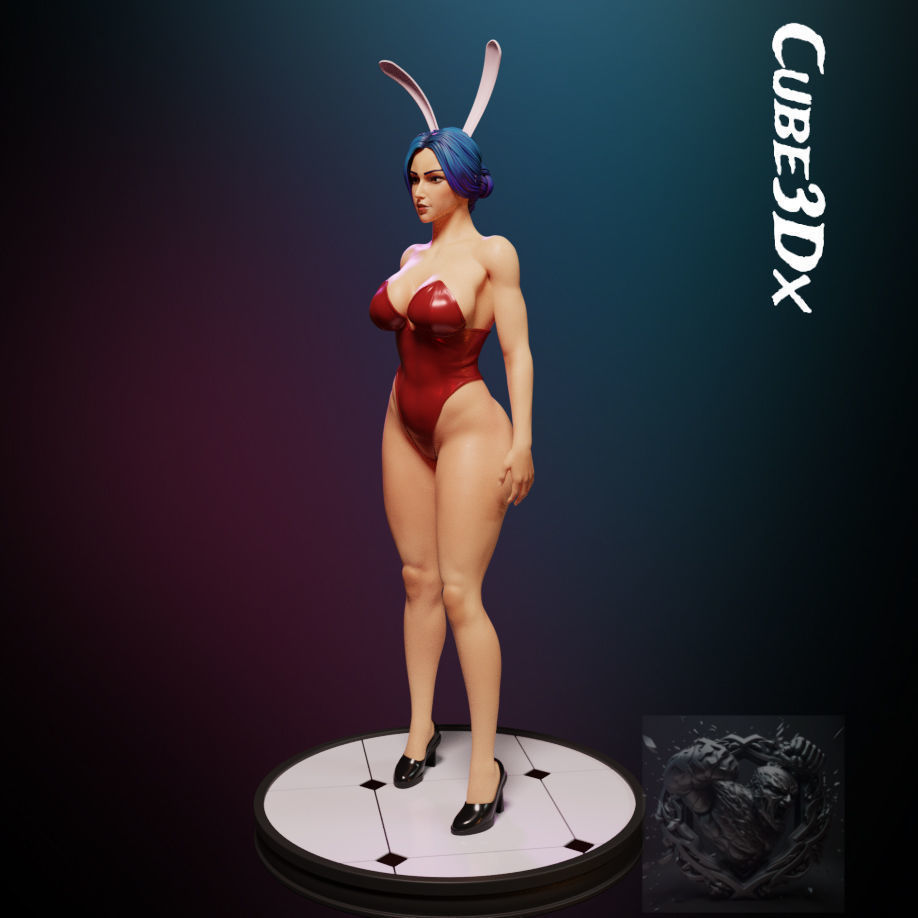 Sexy Naughty bunny 3D print model 3D print model_5