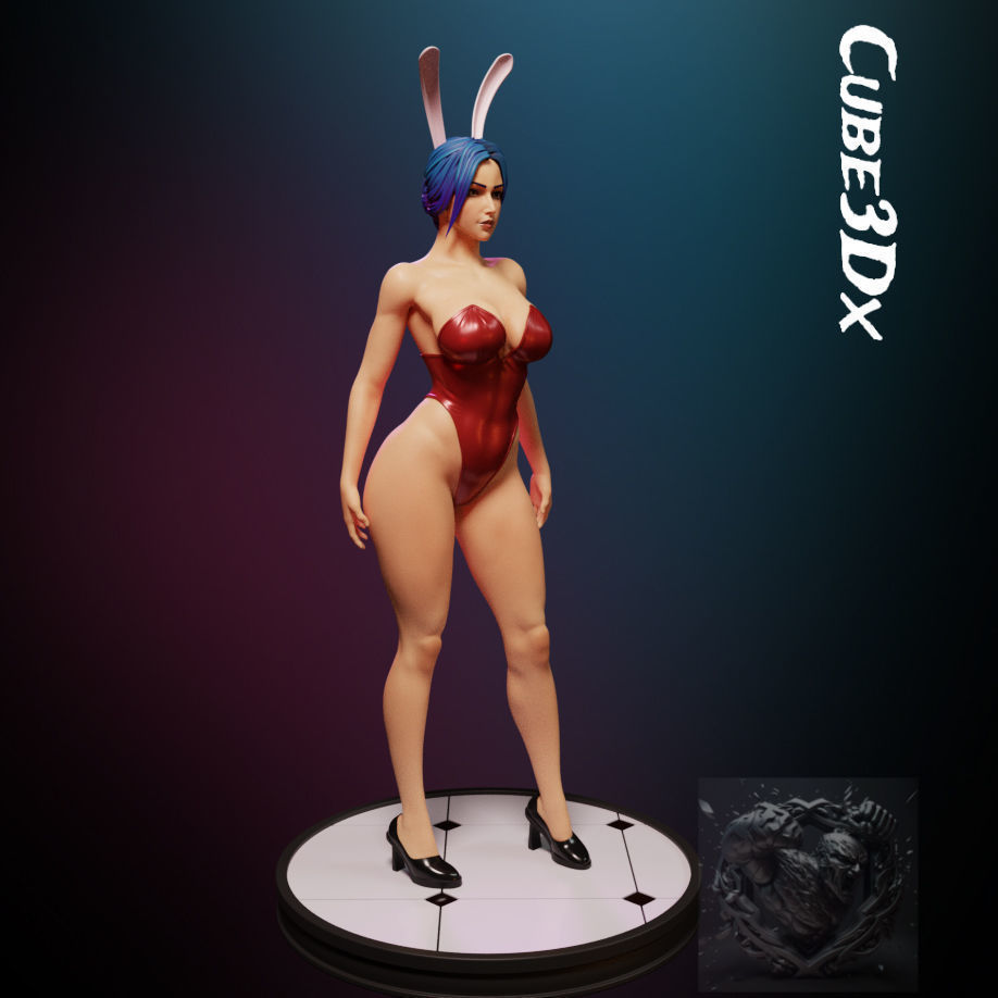Sexy Naughty bunny 3D print model 3D print model_9
