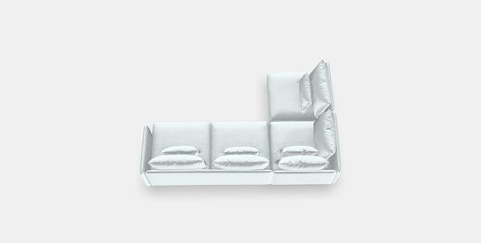 SODERHAMN Corner sofa 4-seat Low-poly 3D model