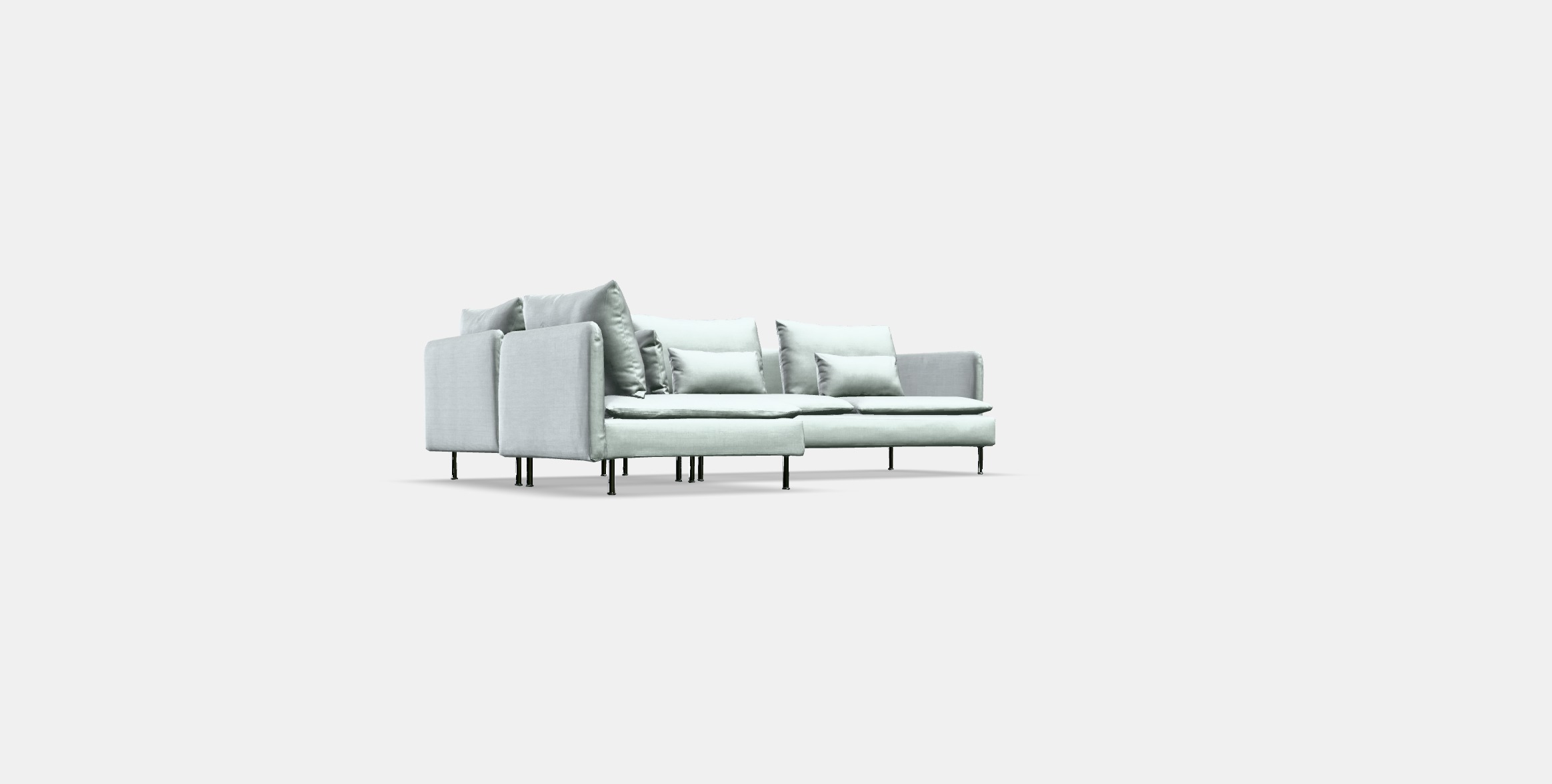 SODERHAMN Corner sofa 4-seat Low-poly 3D model_2