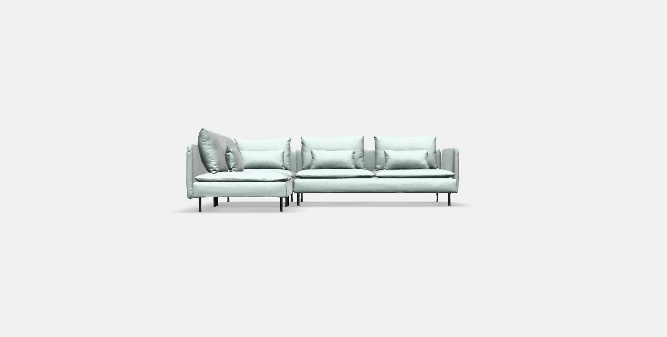 SODERHAMN Corner sofa 4-seat Low-poly 3D model_9