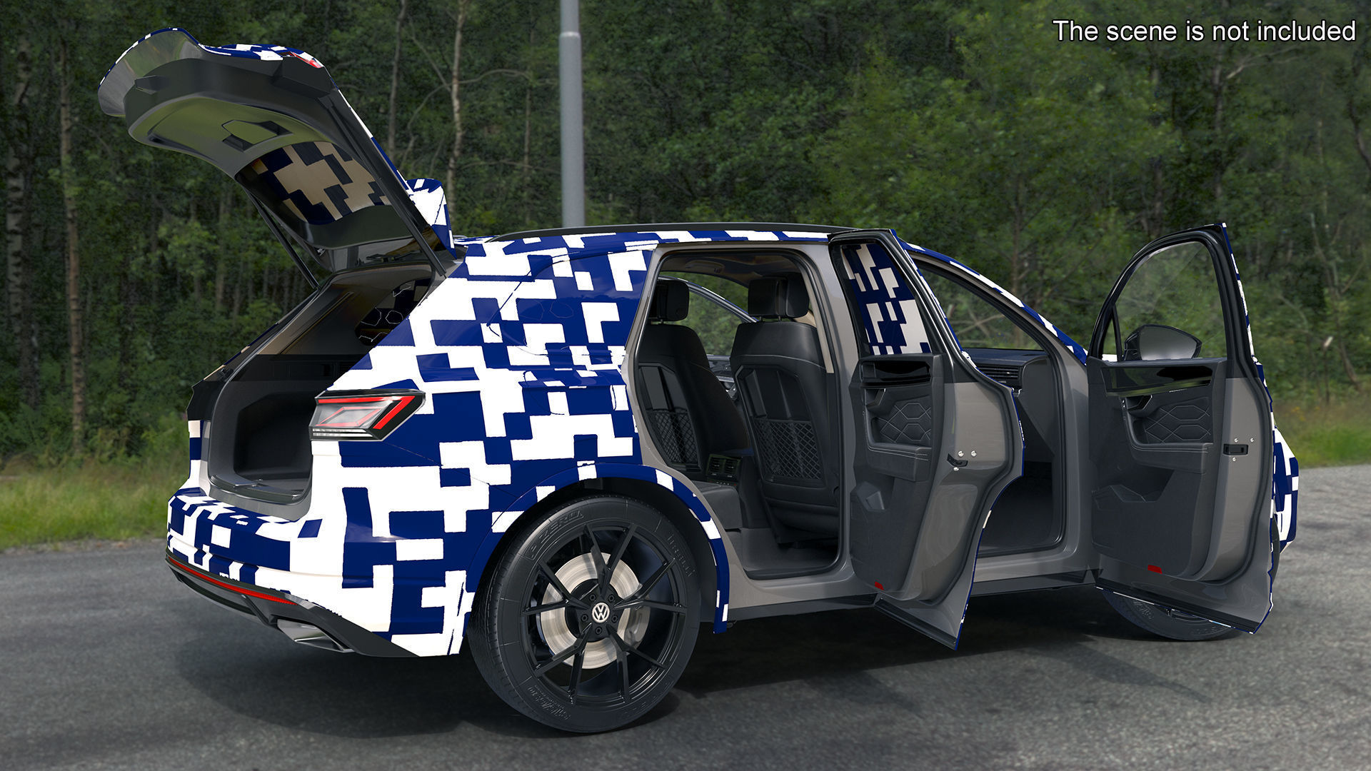 Volkswagen Touareg 2024 QR Rigged 3D model
